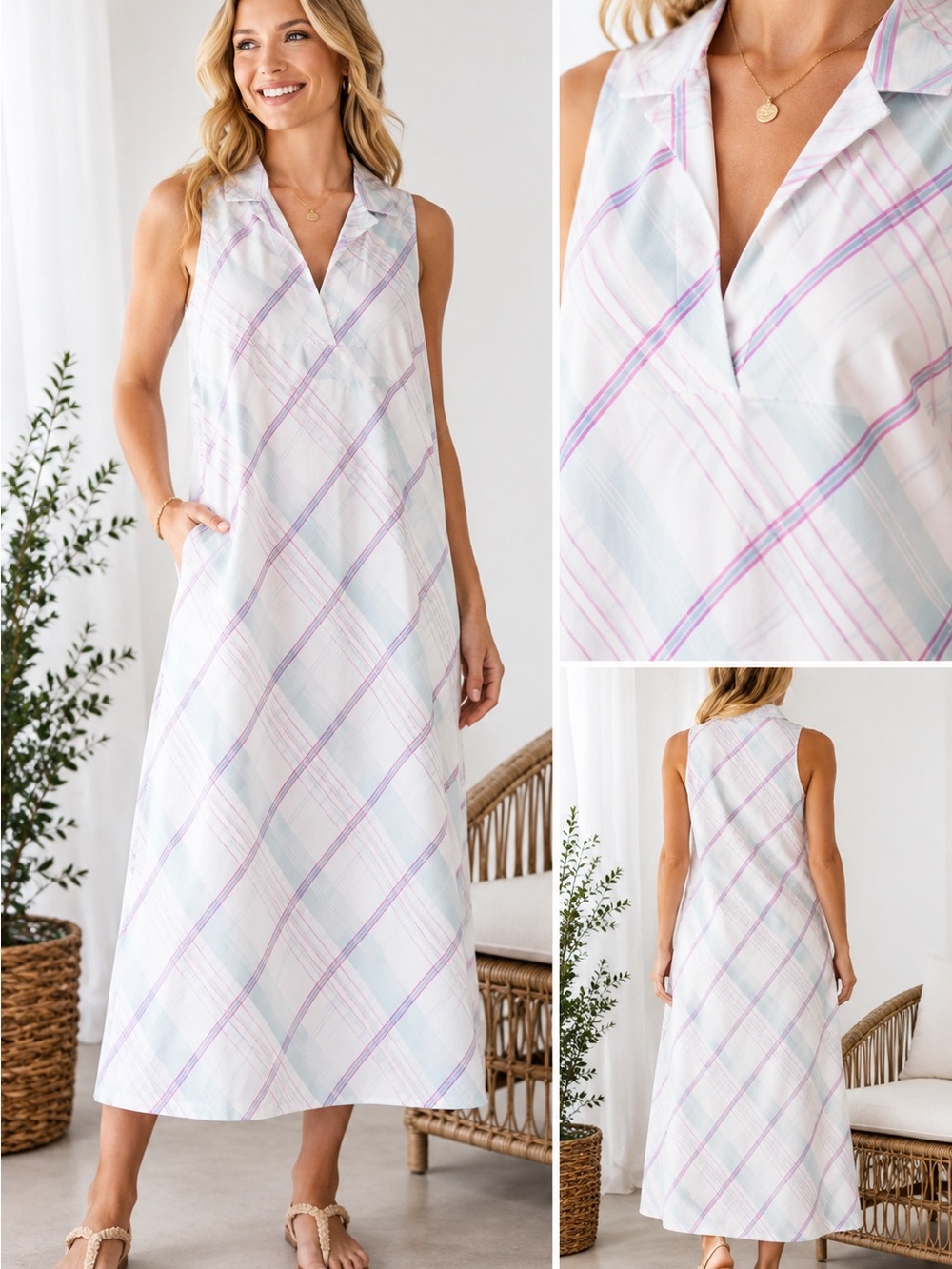NWT Petit Peony Peach Project Georgia Dress in Women’s XL
